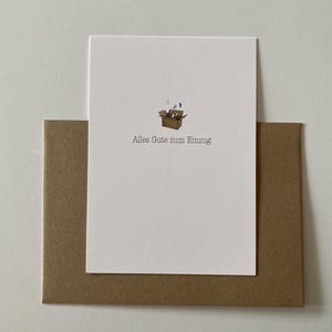 Carte postale d'emménagement « Tous mes vœux »