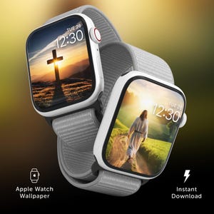 Sfondo di Gesù cammina per Apple Watch, quadrante di Apple Watch, sfondo di arte cristiana ispiratrice per iPhone, sfondo di Gesù per smartwatch, regalo religioso