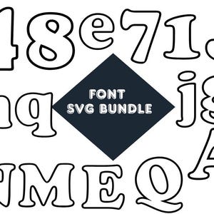 Font SVG Bundle – Handwritten, Script, and Bold Lettering SVG Files for Cricut & Silhouette, Digital Alphabet Clipart