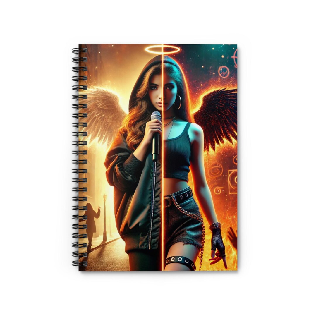 Angel & Devil Spiral Notebook, Creative Journal for Artists, Mixed ...