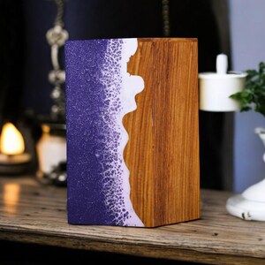 Handcrafted Rosewood Urn with Ocean Wave Design|Premium Memorial Box|Urn Ashes Box|Memorial Box|Keepsake Box|Christmas Gift|Holiday Keepsake