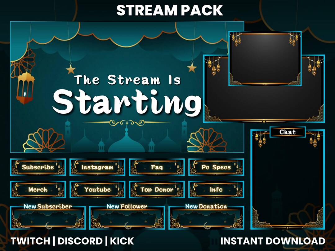 Ramadan Twitch Stream Pack | Animated Stream Pack | Happy Ramadan ...