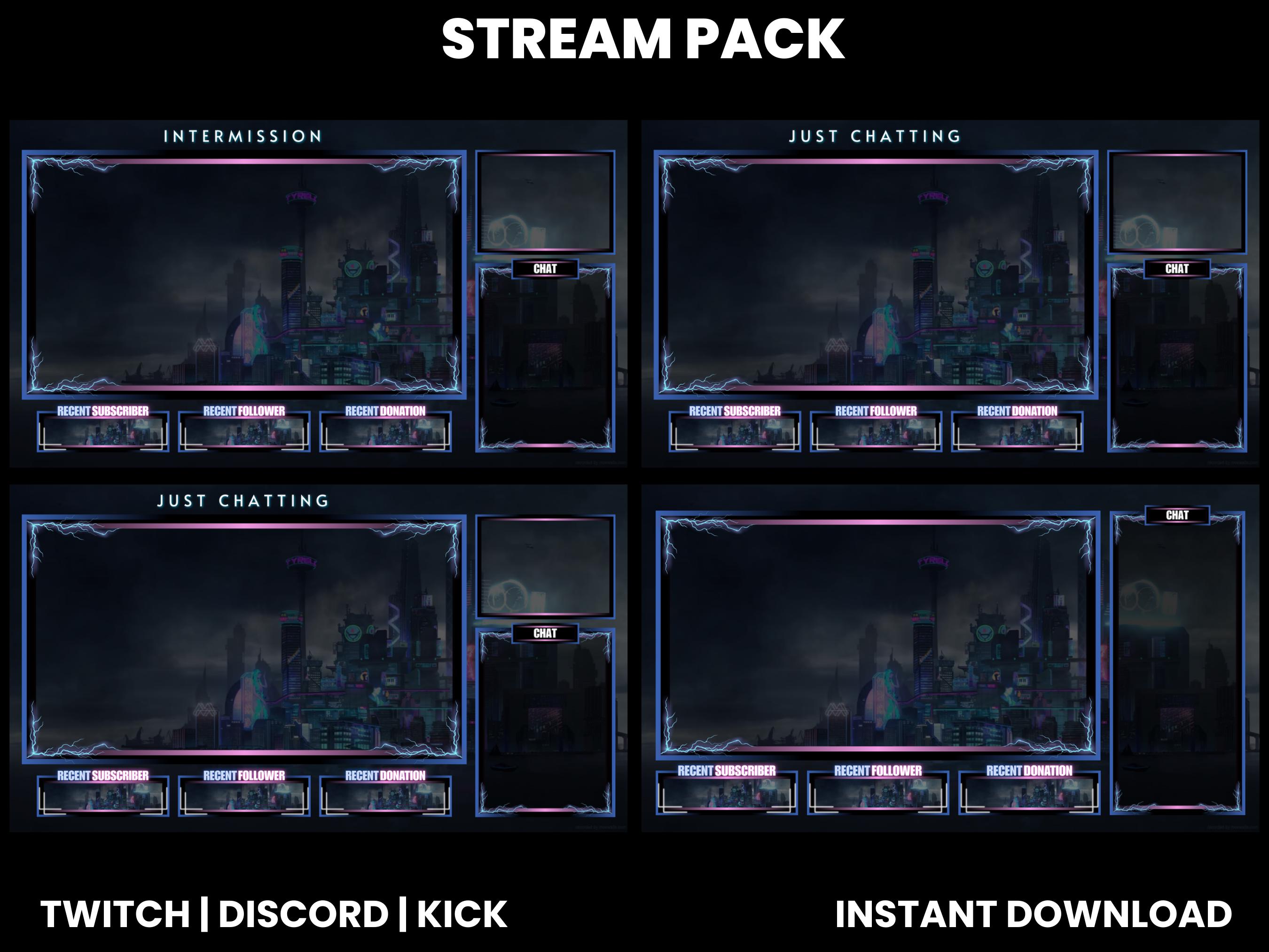 Animated Twitch Stream Pack | Twitch Screen Overlay | Webcam Overlay ...