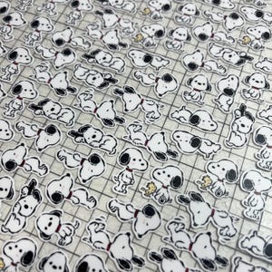 Snoopy Sticker Flakes | 20pc White Puppy Character Stickers Diecut Vinyl For Journals Planners Sketchbooks Kawaii Fanart image 8