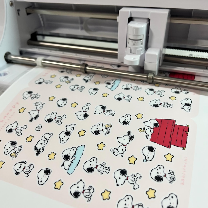 Baby Snoopy Sticker Sheet | Peanuts Charlie Brown Fanart Stickers Vinyl For Journals Notebooks Letters Scrapbooks image 5