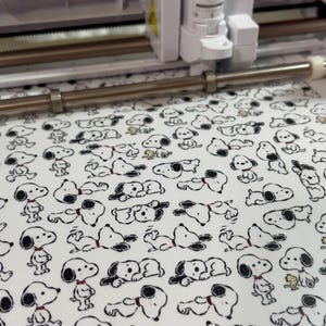 Snoopy Sticker Flakes | 20pc White Puppy Character Stickers Diecut Vinyl For Journals Planners Sketchbooks Kawaii Fanart image 7