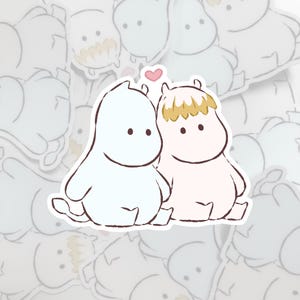 Moomin Snorkmaiden Vinyl Sticker Diecut | Moomin Fanart Sticker For Moominvalley Lover Character Stickers For Journals Notebooks Letters