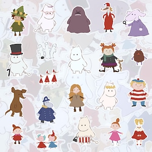 Cute Moomin Sticker Packs Diecut Character Set Moominvalley Characters Stickers Vinyl Bundle Moomin Fanart For Journals Notebooks Letters