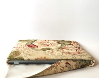 Canvas MacBook Pro 16 inch M4 Pro/Max Case Flowers Laptop Case 16 -17 inch Laptop Sleeve Asus VivoBook ZenBook Shockproof Padded Laptop Case