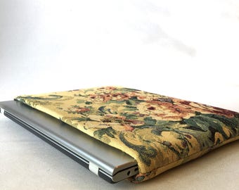 Tapestry Laptop Sleeve Dell XPS Inspiron Latitude Laptop Case 13 inch Floral MacBook Air 13 Case iPad 13 inch Case with Shockproof Padding