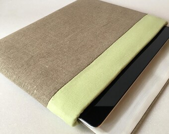 Funda de lino para iPad Mini, ajuste personalizado con cubierta de teclado, funda para iPad Mini 7 (2024), funda para iPad Mini A17 Pro (6.ª generación), acolchado de espuma que absorbe los impactos.