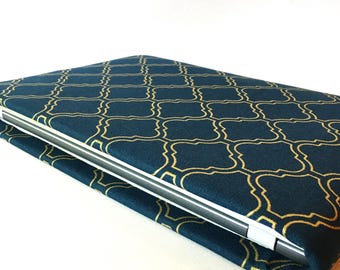 Housse pour ordinateur portable Asus ZenBook VivoBook ChromeBook 16-17 pouces bleu marine personnalisée MacBook Pro 16 pouces M4 M3 M2 M1 - Housse en mousse absorbant les chocs