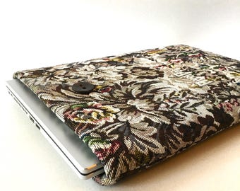 Etui na laptopa Tapestry 14-15,6 cala, dopasowane do MacBooka Air 15 cali, etui w kwiaty, etui na MacBooka Pro 14 cali, piankowe wypełnienie pochłaniające wstrząsy