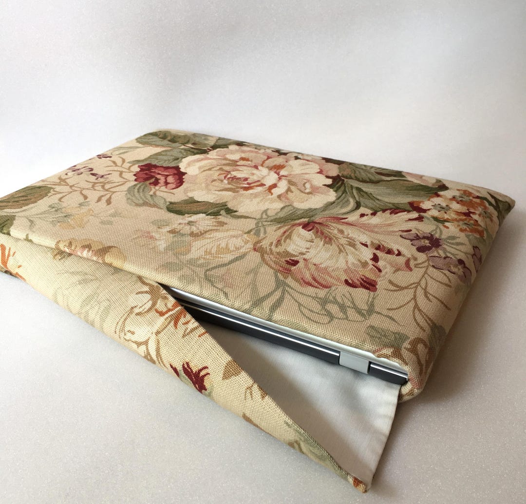 Handcrafted 18 Inch Laptop Case in Floral Canvas MSI Laptop Case Razer ...