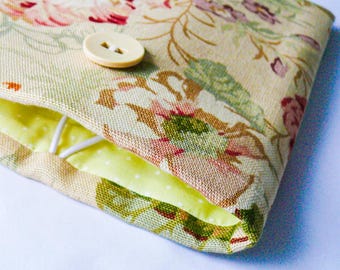 iPad Mini Case in Floral Canvas iPad Mini 7 Sleeve 2024 iPad Mini Case 6th gen Flowers iPad Mini Sleeve Gift for Girls - Shockproof Padding