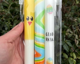 Paquete de 3 velas de Pascua DIP DYE