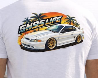 SN95 Life Summer Vibes Shirt, Car Guy Shirt, Car Ladie's Shirt, Ladie's shirt, Men's Mustang Shirt, Christmas gift, SN95 mustang shirt