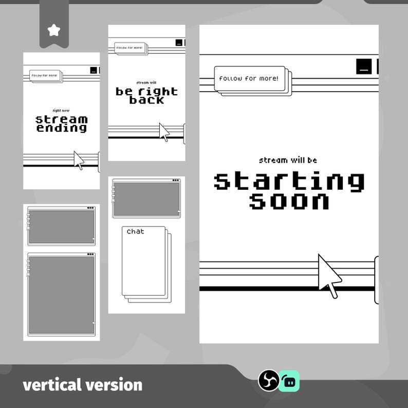 Retro Pixel Animated Stream Overlay Pack | Twitch, Tiktok, Youtube OBS ...