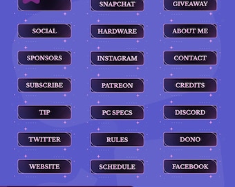 Moondust Prism Stream Panels: Dreamy Purple Space for Twitch and OBS/Streamlabs