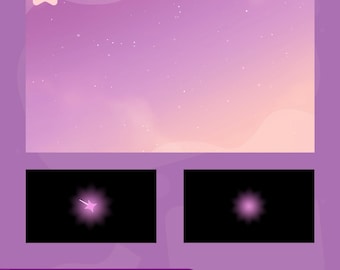 Purple Celestial Stinger Transition | Soft Magic Animated Pack | Twitch TikTok Kick | VTuber Assets | OBS Streamlabs