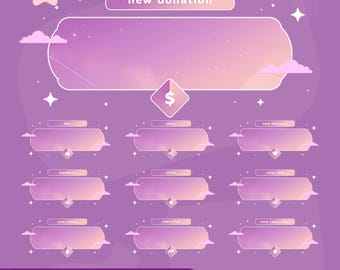 Animated Wink of Magic Stream Alerts: Soft Purple Celestial for Twitch and OBS/Streamlabs