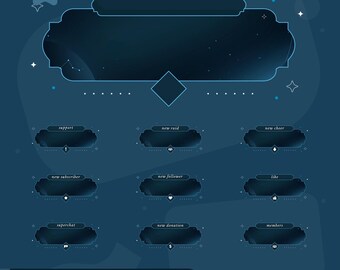 Minimalist Moonlight Twitch Alerts | Lunaris Veil Celestial Alert Pack | TikTok Kick YouTube | Notifications Follows Subs | OBS Streamlabs