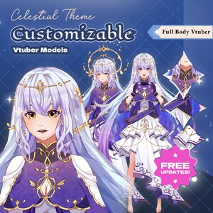 全身 VTuber モデル: Celestielle | Vtuber L2D すぐに使用可能 | カスタマイズ可能な天体 Vtuber 女性 | L2D 商用利用 | 彼女へのギフト