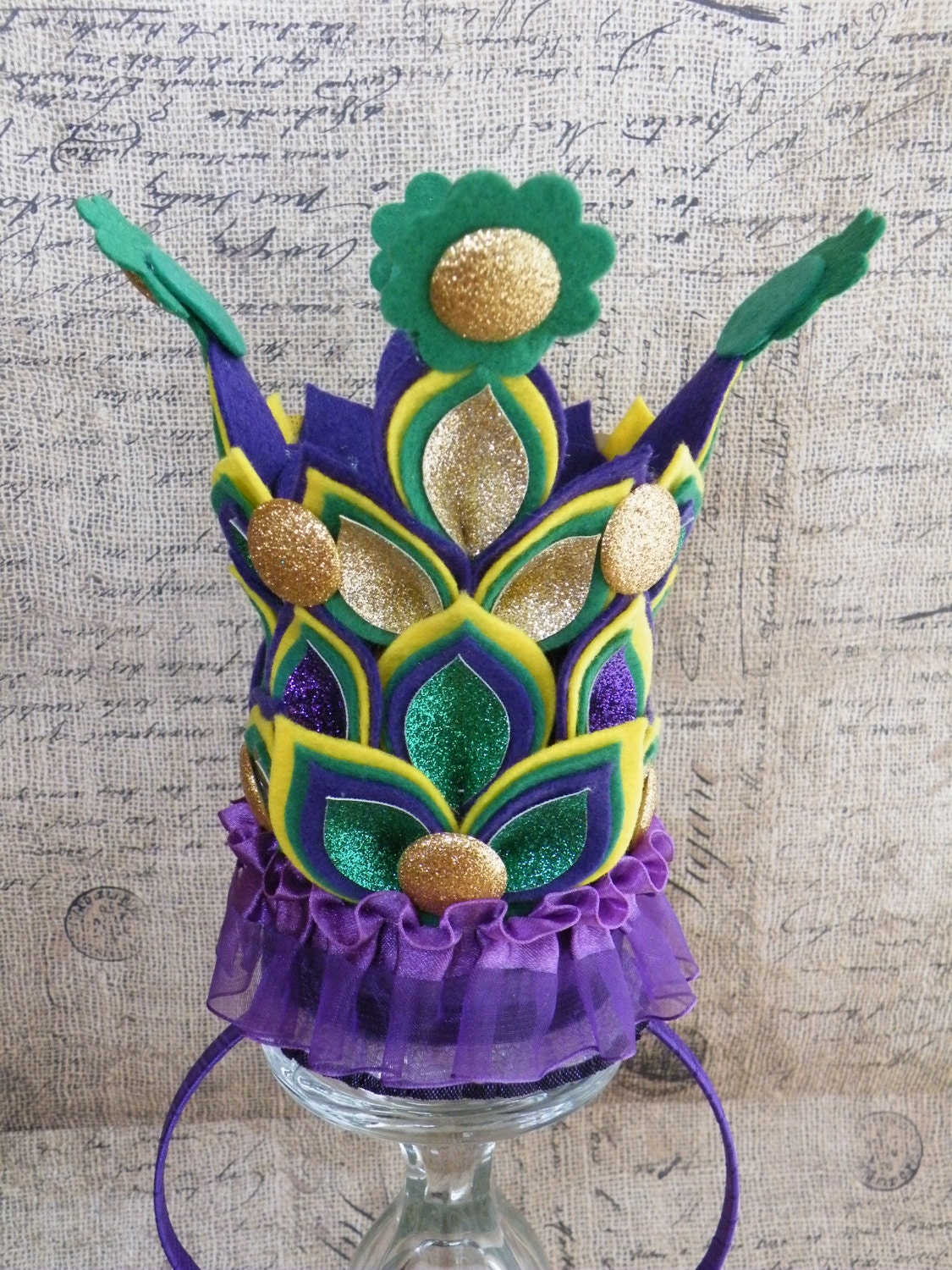 mardi gras crown headband
