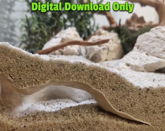 Printable Aquarium Terrarium Corner Cave Sea Flow | Fish Tank Shelter & Accessory | Terrarium Hide | Reptile, Gecko, Snake Shelter STL File