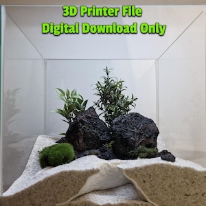 Aquarium Cave STL File: 3D Printable Terrarium Hideout (Digital Download)