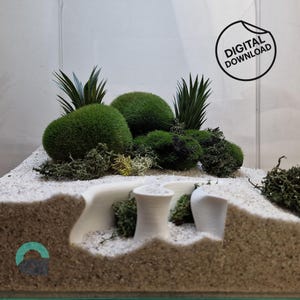 3D Printable Wave Cave: Aquarium & Terrarium Maze Hideout (STL)