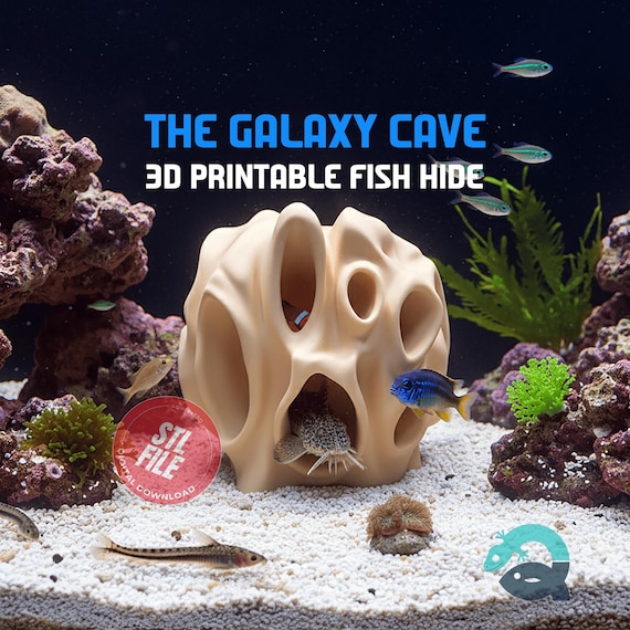 Aquarium Tunnel Cave, Small Fish Maze, Cichlid & Pleco Hideout | 3D Printable STL File