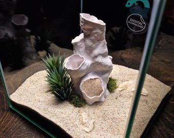 Aquarium & Reptile Coral Cave, Organic Hideout, Aquascape Shelter, Shrimp Refuge, Gecko Grotto, Vivarium Decor | 3D Printable STL