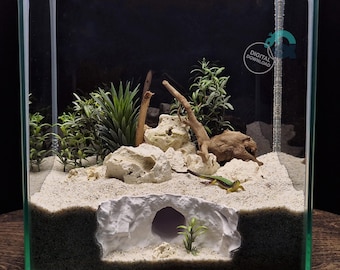 Aquarium Reptile Observation Cave, Bottom Dweller Hideout, Pleco Shelter, Shrimp Refuge, Axolotl Retreat, Aquascape Decor | 3D Printable STL