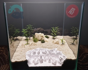 Christmas Aquarium / Terrarium Cave – Xmas Decor Ornament mini festive Holiday Village | 3D Printable STL File