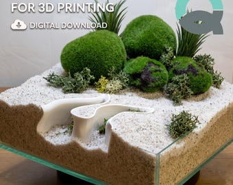 Grotte engloutie - Décoration pour aquarium et terrarium | Cachette souterraine pour animaux | Maison pour poissons, crevettes et reptiles | Fichier STL imprimable en 3D