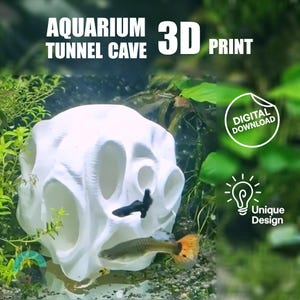 Aquarium Tunnel Cave, Small Fish Maze, Cichlid & Pleco Hideout | 3D Printable STL File