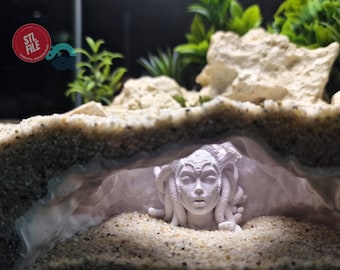 Medusa Aquarium & Terrarium Cave, Greek myth Fish hideout, Shrimp shelter, Aquascaping decor, Reptile habitat grotto  | 3D Printable STL