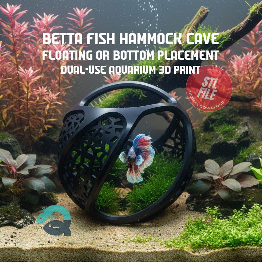 Betta Hangmat,3D Geprint Drijvend Schuilplaats Aquarium