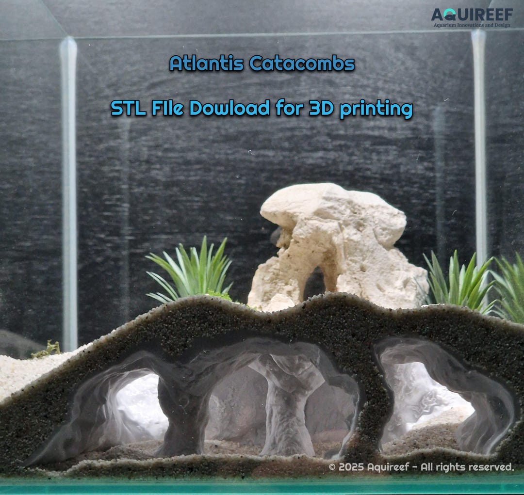 Aquarium Terrarium Decor Cave 3D Print Fish Tank Hide Terrarium 