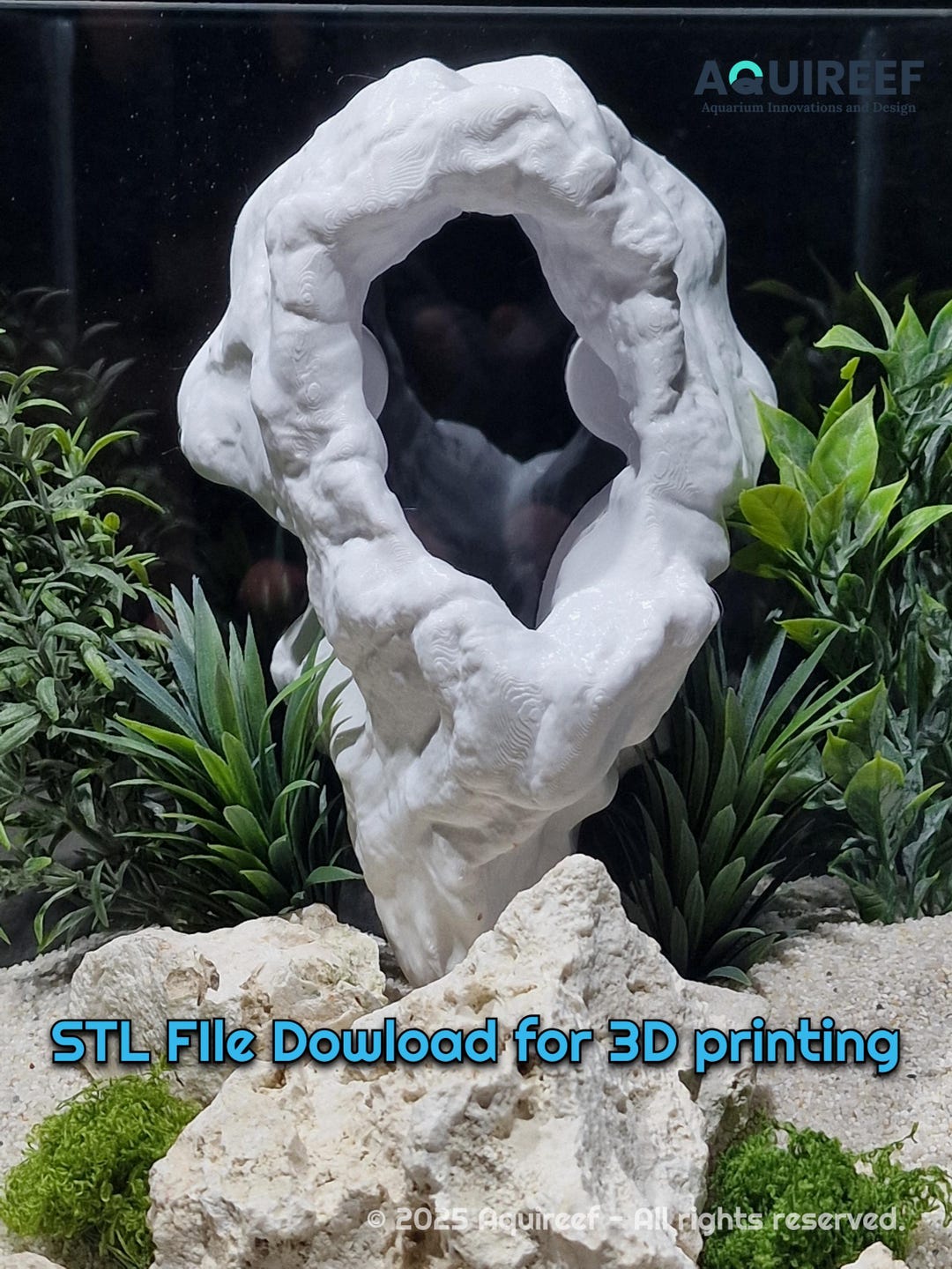 3D Printable Rock Cave: Aquarium & Terrarium Hideout (STL File) - Etsy