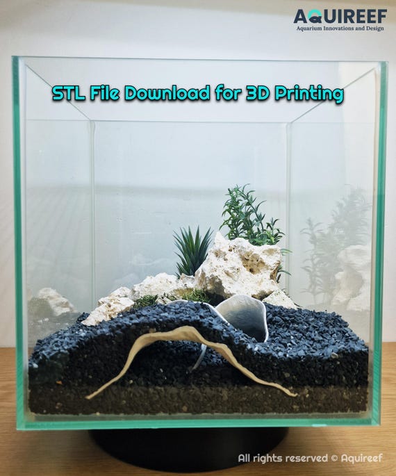 Aquarium Underground Fish Cave, Fish Tank Hideout Maze, Jing Jang | 3D Printable STL File
