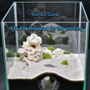 Vortex Cave STL File: 3D Printable Aquarium & Terrarium Hideout
