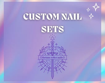 Juego de uñas postizas personalizadas / Uñas personalizadas de lujo / Diseños de uñas postizas / Diseño de uñas postizas