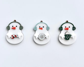 SVG File | Hugging Snowmen Ornaments Sweet Treats | Cookie, Candy Cane, Hot Cocoa | Laser Cut File | Glowforge Tested | Christmas Decoration
