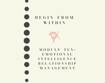 Leadership Development: "Begin from Within" foundational series - module ten Emotional Intelligence PIV Relationship Management