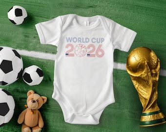 2026 World Cup Retro America Infant Bodysuit | Patriotic American Baby Onesie