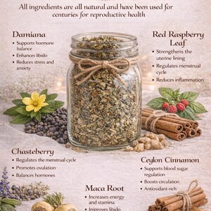 Fertility Tonic | Natural Hormone Balance Support | Herbal Fertility Blend | Women’s Wellness | Natural Fertility Support Tonic image 2