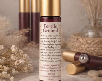 Fertile Ground Fertility Roller Oil | Hormone Support, Cycle Balance & Self Care for Women Trying to Conceive