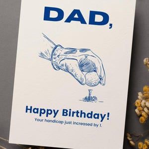 Cartão de aniversário para pais golfistas, Cartão de aniversário engraçado para golfistas, Cartão de aniversário engraçado, Modelo Canva